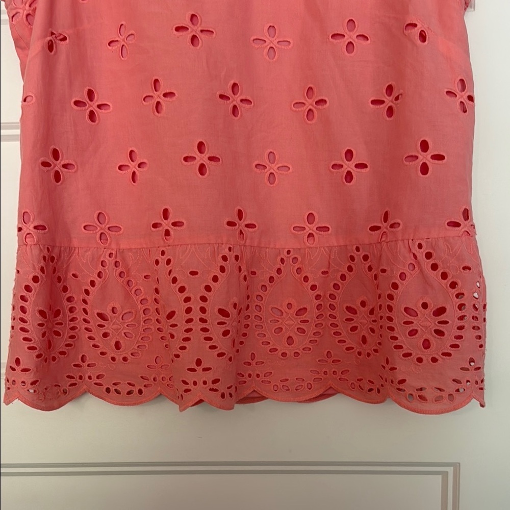 Southern Tide Coral Eyelet Sleeveless Top - Picture 5 of 9